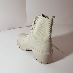 Ankle boots, Steve Madden, Ivory, laced, platform, size 8.5M